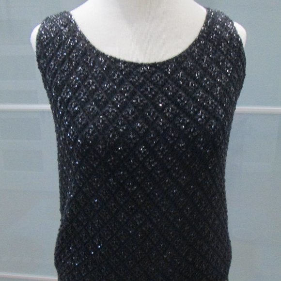 Vintage 1950's Harilela's Beaded Tank / Shell - Picture 1 of 5